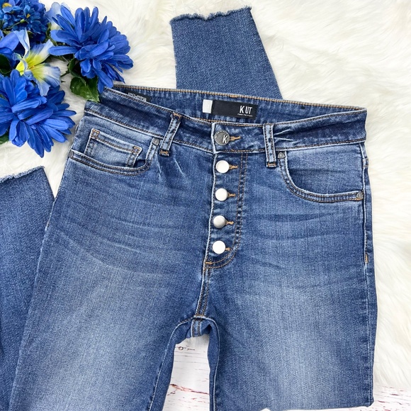 |•KUT FROM THE KLOTH•| DONNA HIGH RISE ANKLE SKINNY Jeans Size 2 - Picture 3 of 11